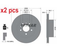 X2 PCS L&R SIDES REAR 92144900 BRAKE DISC TEXTAR