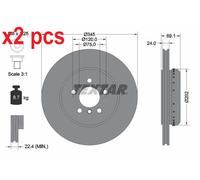 X2 PCS L&R SIDES REAR 92253925 BRAKE DISC TEXTAR