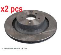 X2 PCS L&R SIDES REAR ADN143158 BRAKE DISC BLUE PRINT