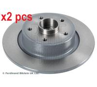 X2 PCS L&R SIDES REAR ADR164338 BRAKE DISC BLUE PRINT
