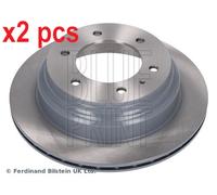 X2 PCS L&R SIDES REAR ADZ94313 BRAKE DISC BLUE PRINT