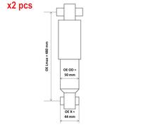 X2 PCS L&R SIDES REAR BOTH SIDES L&R FITS FOR IVECO SHOCK ABSORBER 3417517 KYB