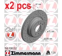 ZIMMERMANN 150.1281.52 Brake disc