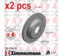 X2 PCS BRAKE DISC 150.1286.52 ZIMMERMANN