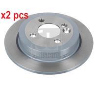 X2 PCS L&R SIDES REAR BRAKE DISC 32176