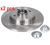 X2 PCS L&R SIDES REAR BRAKE DISC 37680