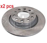 X2 PCS L&R SIDES REAR BRAKE DISC 43864