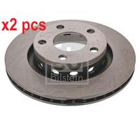 X2 PCS L&R SIDES REAR BRAKE DISC 43869