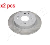 X2 PCS L&R SIDES REAR 61-04-413C BRAKE DISC ASHIKA