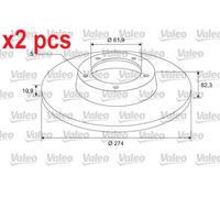 X2 PCS L&R SIDES REAR BRAKE DISC 675402