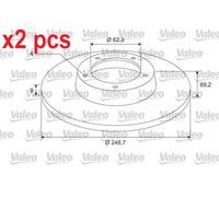VALEO 675408 Brake disc