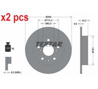 X2 PCS L&R SIDES REAR BRAKE DISC 92268403