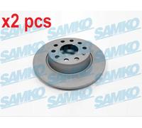 X2 PCS L&R SIDES REAR FITS AUDI A1 1.0 TFSI BRAKE DISC A1038PR SAMKO