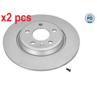 X2 PCS L&R SIDES REAR FITS AUDI A3 1.2 TSI BRAKE DISC 115 523 0042/PD MEYLE
