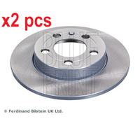 X2 PCS L&R SIDES REAR FITS AUDI A3 1.8 T QUATTRO BRAKE DISC ADV184353 BLUE PRINT