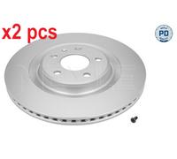 X2 PCS L&R SIDES REAR FITS AUDI A4 ALLROAD B8 BRAKE DISC 115 523 0035/PD MEYLE