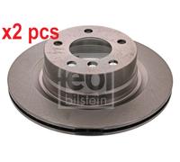 X2 PCS L&R SIDES REAR FITS BMW 1 COUPE 120 I BRAKE DISC 43867 FEBI BILSTEIN
