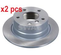 X2 PCS L&R SIDES REAR FITS BMW 3 COMPACT 316 I BRAKE DISC 20918630 SWAG