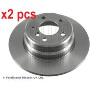 X2 PCS L&R SIDES REAR FITS BMW X5 3.0 I BRAKE DISC ADB114348 BLUE PRINT
