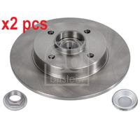 X2 PCS L&R SIDES REAR FITS CITROËN C4 I 1.6 16V BRAKE DISC 32783 FEBI BILSTEIN
