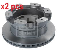 X2 PCS L&R SIDES REAR FITS FOR IVECO DAILY IV BRAKE DISC 106489 FEBI BILSTEIN