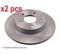 X2 PCS L&R SIDES REAR FITS FOR NISSAN ALMERA BRAKE DISC ADN143104 BLUE PRINT