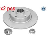 X2 PCS L&R SIDES REAR FITS FOR RENAULT FLUENCE BRAKE DISC 16155234109PD MEYLE