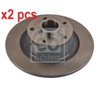 X2 PCS L&R SIDES REAR FITS FOR RENAULT MEGANE BRAKE DISC 108200 FEBI BILSTEIN