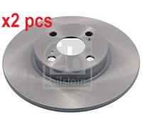 X2 PCS L&R SIDES REAR FITS FOR SUBARU FORESTER BRAKE DISC 26111 FEBI BILSTEIN