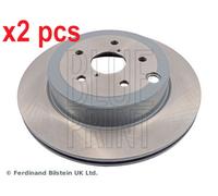 X2 PCS L&R SIDES REAR FITS FOR SUBARU IMPREZA BRAKE DISC ADS74338 BLUE PRINT