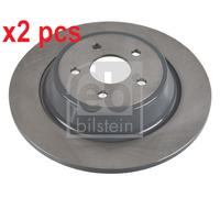X2 PCS L&R SIDES REAR FITS FORD FUSION 1.25 BRAKE DISC 107729 FEBI BILSTEIN