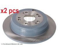 X2 PCS L&R SIDES REAR FITS HONDA CR-V III 2.0 BRAKE DISC ADH243105 BLUE PRINT