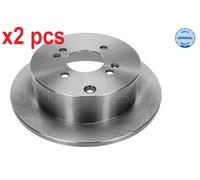 X2 PCS L&R SIDES REAR FITS HYUNDAI ACCENT III BRAKE DISC 37-15 523 0029 MEYLE