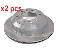 X2 PCS L&R SIDES REAR FITS HYUNDAI H-1 / STAREX BRAKE DISC 170695 FEBI BILSTEIN