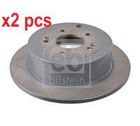 X2 PCS L&R SIDES REAR FITS HYUNDAI SANTA FÉ I BRAKE DISC 29351 FEBI BILSTEIN