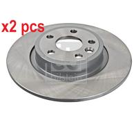 X2 PCS L&R SIDES REAR FITS JAGUAR E-PACE 2.0 BRAKE DISC 108577 FEBI BILSTEIN