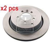X2 PCS L&R SIDES REAR FITS LAND ROVER DISCOVERY BRAKE DISC 43845 FEBI BILSTEIN