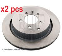 X2 PCS L&R SIDES REAR FITS LAND ROVER DISCOVERY BRAKE DISC ADJ134306 BLUE PRINT