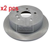 X2 PCS L&R SIDES REAR FITS LEXUS RX 300 BRAKE DISC 108450 FEBI BILSTEIN