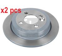 X2 PCS L&R SIDES REAR FITS MINI MINI ONE BRAKE DISC 32176 FEBI BILSTEIN