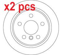 X2 PCS L&R SIDES REAR FITS MINI MINI ONE FIRST BRAKE DISC DF6795 TRW