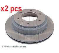 X2 PCS L&R SIDES REAR FITS MITSUBISHI BRAKE DISC ADC44379 BLUE PRINT