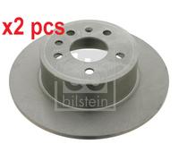 X2 PCS L&R SIDES REAR FITS OPEL VECTRA B 1.6 I BRAKE DISC 23544 FEBI BILSTEIN