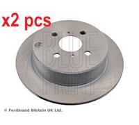 X2 PCS L&R SIDES REAR FITS TOYOTA COROLLA BRAKE DISC ADT343175 BLUE PRINT