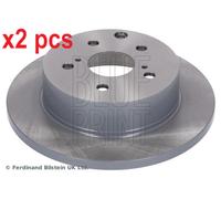 X2 PCS L&R SIDES REAR FITS TOYOTA RAV 4 III 2.0 BRAKE DISC ADT343207 BLUE PRINT