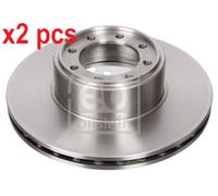 X2 PCS REAR AXLE 101730 BRAKE DISC FEBI BILSTEIN