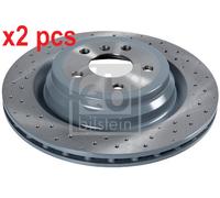 X2 PCS REAR AXLE 106607 BRAKE DISC FEBI BILSTEIN