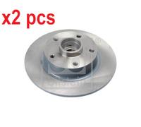 X2 PCS REAR AXLE 175477 BRAKE DISC FEBI BILSTEIN