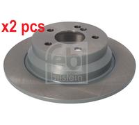X2 PCS REAR AXLE 22160 BRAKE DISC FEBI BILSTEIN