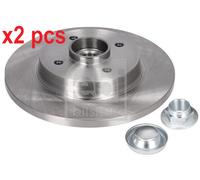 X2 PCS REAR AXLE 37680 BRAKE DISC FEBI BILSTEIN